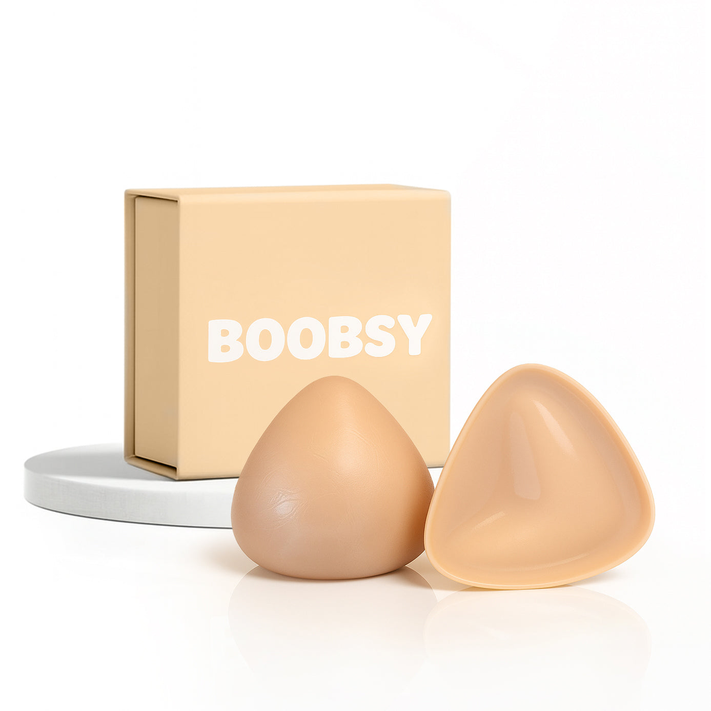 Boobsy Sticky Bra Inserts - instant invisible lift, 2 size boost, washable and reusable