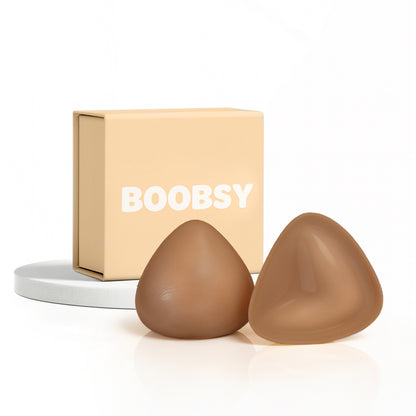 Boobsy Sticky Bra Inserts - instant invisible lift, 2 size boost, washable and reusable